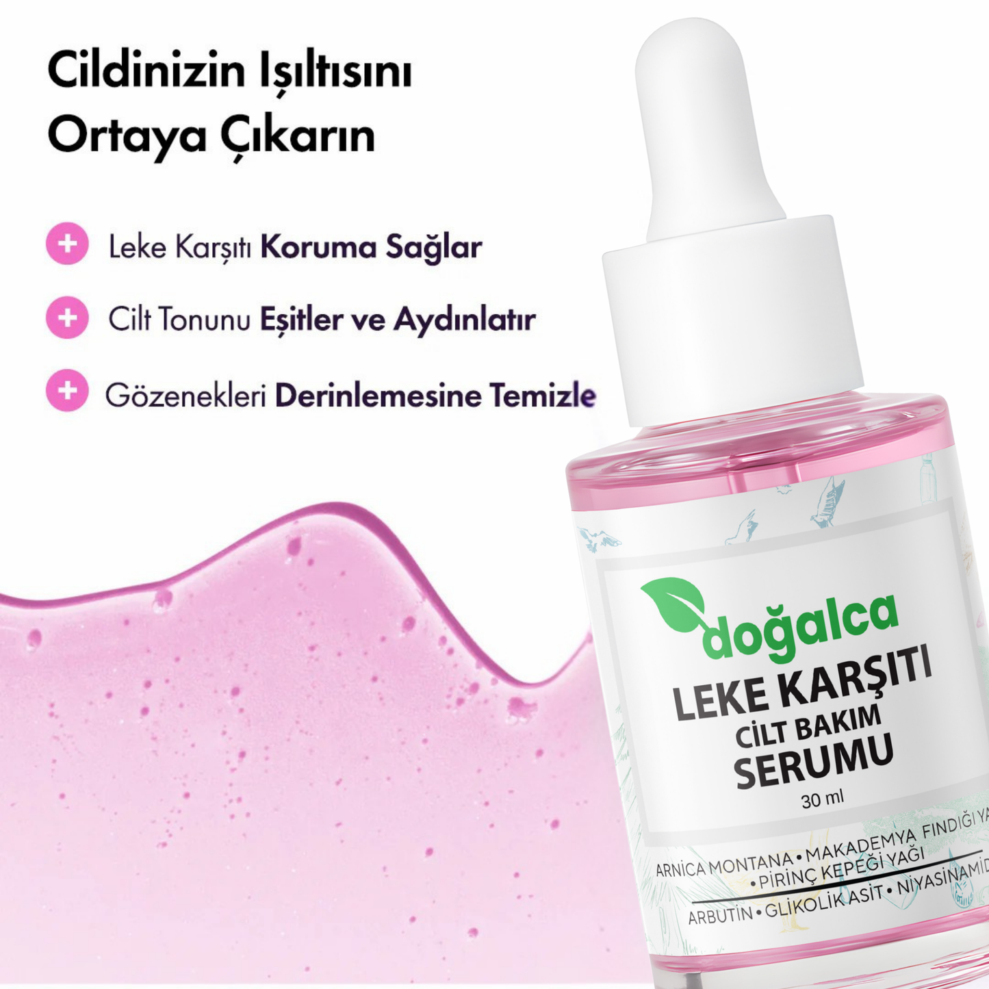 Pirinç Kepeği Yağlı Leke Karşıtı & Cilt Tonu Eşitleyen Aydınlatıcı Cildi Parlatan Yüz Serumu 30 ml