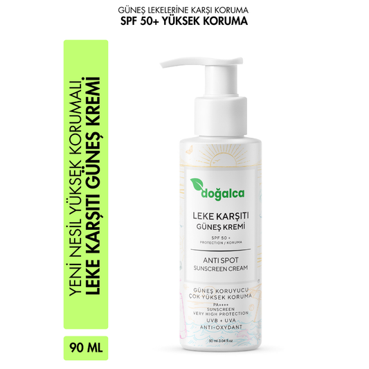 Spf 50+ Yüksek Korumalı Yoğun Leke Karşıtı Nemlendirici Güneş Kremi, 90ml