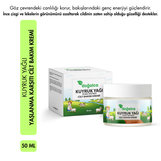 Kırışıklık Giderici Doğal Botoks Kremi | Kuyruk Yağı & Bal Özlü 50 ml