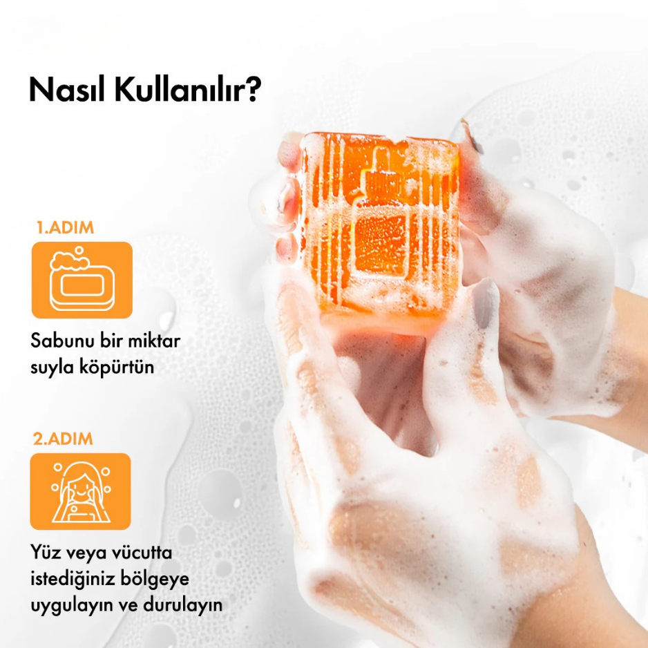 Kojik Asit & Zerdeçal Leke Karşıtı & Cilt Tonu Eşitleyen Cilt Aydınlatıcı Temizleme Barı 85g 3oz