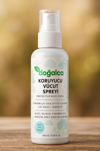 %100 Doğal Koruyucu ve Kovucu Sprey Losyon Bitkisel Tüm Vücut İçin Seyahat Tatil Boy 100ml