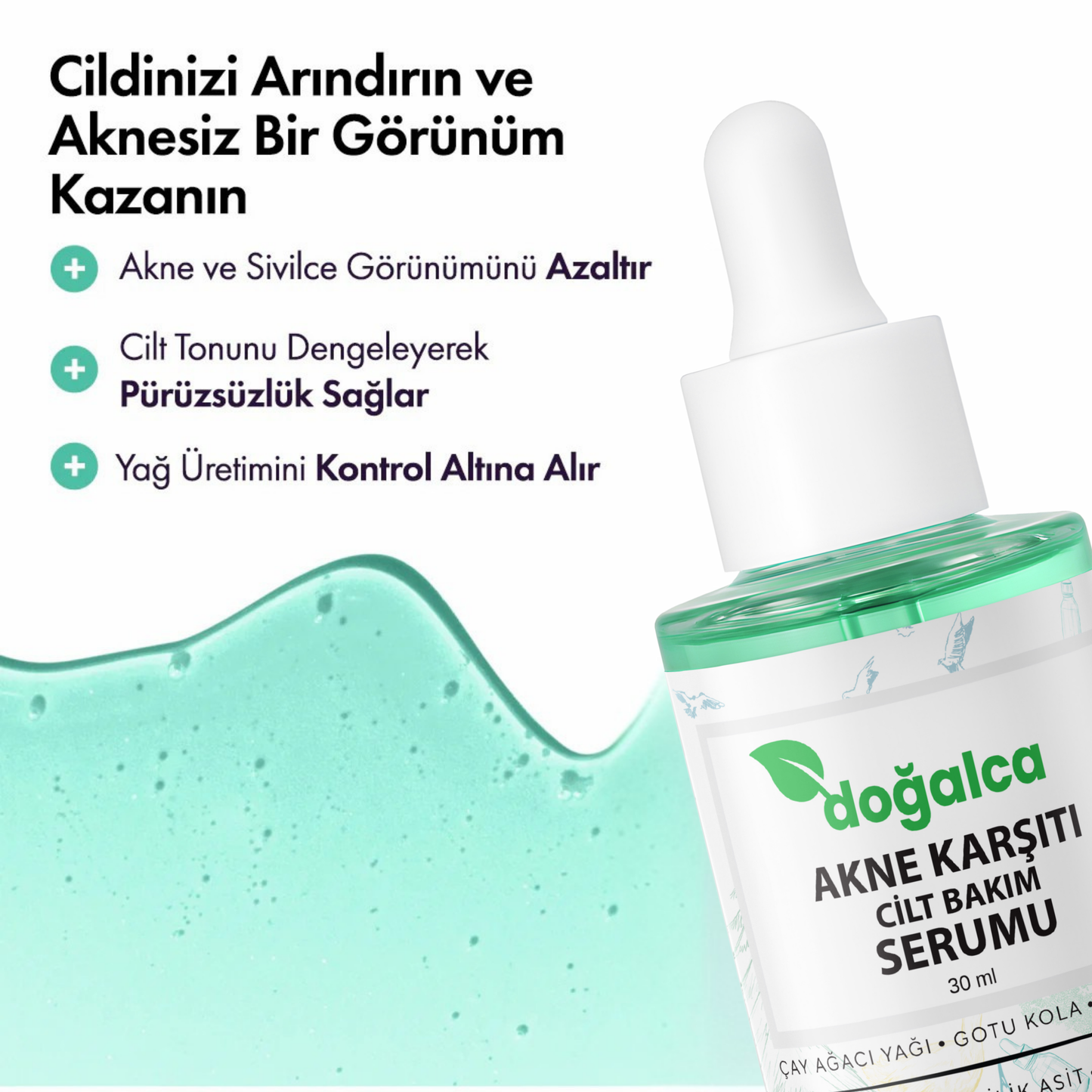 Kaplan Otu Özlü Canlandırıcı, Nemlendirici ve Acne Karşıtı Yüz Serumu 30 ml