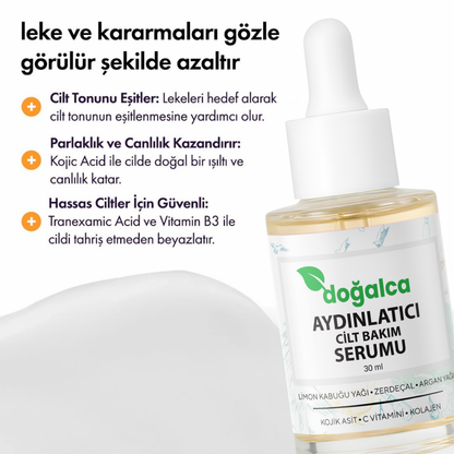 Kojik Asit & Zerdeçal Leke Karşıtı & Cilt Tonu Eşitleyen Aydınlatıcı Cildi Parlatan Yüz Serumu 30 ml