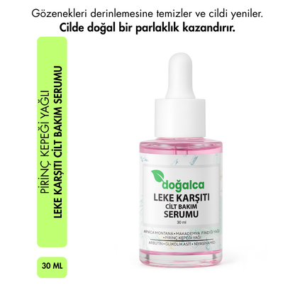 Pirinç Kepeği Yağlı Leke Karşıtı & Cilt Tonu Eşitleyen Aydınlatıcı Cildi Parlatan Yüz Serumu 30 ml