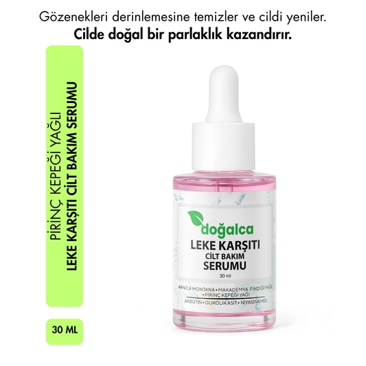 Pirinç Kepeği Yağlı Leke Karşıtı & Cilt Tonu Eşitleyen Aydınlatıcı Cildi Parlatan Yüz Serumu 30 ml