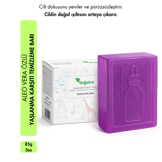Aleovera & Peptit Yaşlanma, Kaz Ayakları & Kırışıklık Karşıtı Temizleme Barı 85g 3oz
