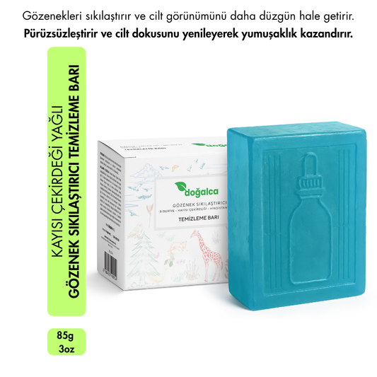 Kayısı Çekirdeği Yağlı Canlandırıcı, Nemlendirici ve Gözenek Sıkılaştırıcı Temizleme Barı 85g 3oz